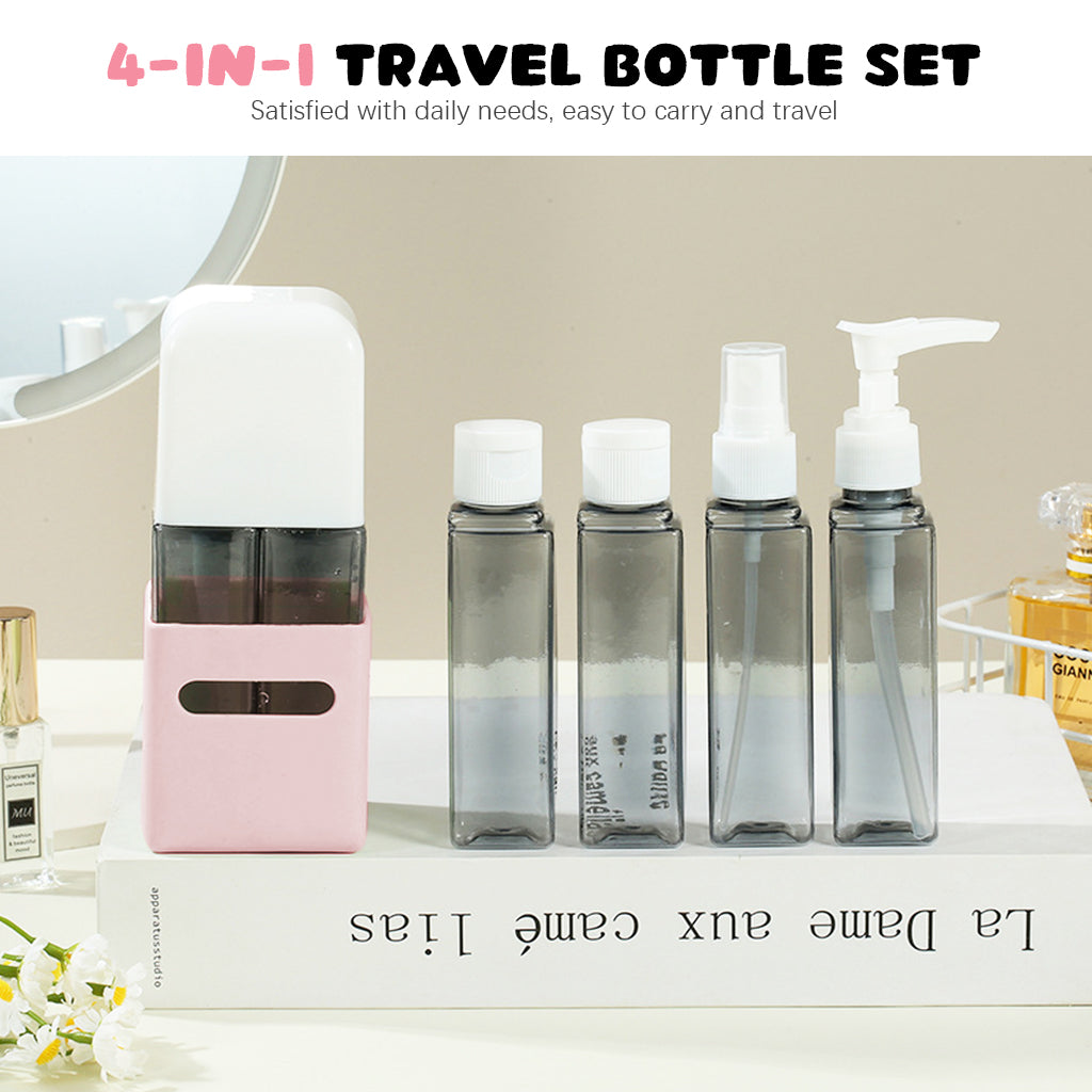 MAYCREATE Travel Bottle Kit for Toiletries 4Pcs Set, MAYCREATE 60ml Travel Bottles Travel Toiletry Bottles Kit, Small Bottles for Travel, Portable Leak Proof Spray Bottles Pump Dispenser for Lotion, Shower Gel MAYCREATE Travel Bottle Kit for Toiletries 4Pcs Set, MAYCREATE 60ml Travel Bottles Travel Toiletry Bottles Kit, Small Bottles for Travel, Portable Leak Proof Spray Bottles Pump Dispenser for Lotion, Shower Gel